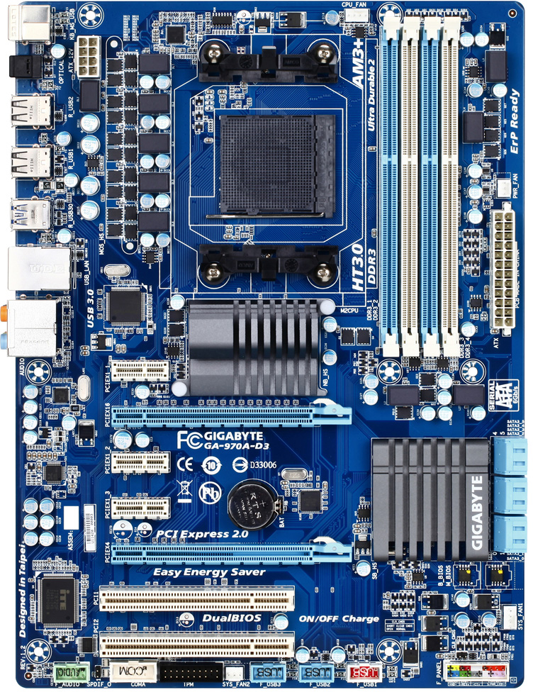 Gigabyte ga 970a d3 какой процессор